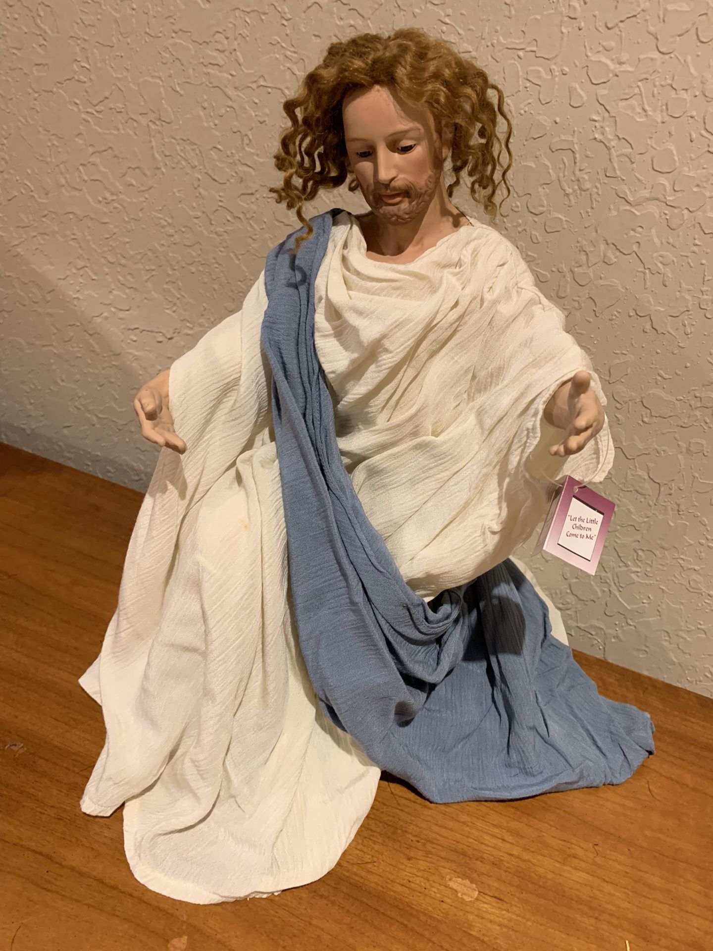 JESUS DOLL with Stand PORCELAIN VINTAGE