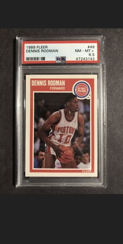 1989 FLEER DENNIS RODMAN DETROIT PISTONS CHICAGO BULLS PSA 8.5