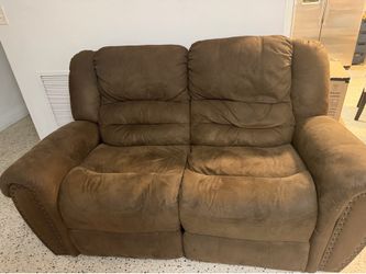 Brown Reclining Loveseat Sofas –  2 sets for 1