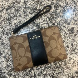 Coach Wristlet, Brown And Black, NWT $78