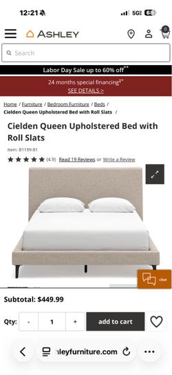 King upholstered bed frame