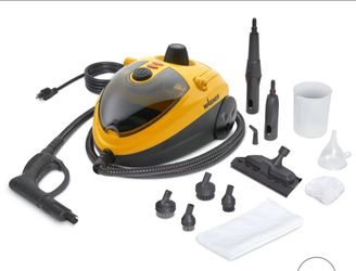 limpiador a vapor Wagner 915e, diseñado para limpieza versátil y eliminación de papel tapiz.Cuenta con 18 accesorios
