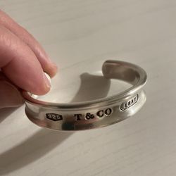 Tiffany & Co Vintage sterling Silver 1837 Open Cuff Bracelet 