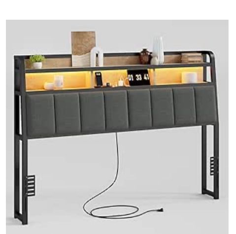 New Queen Size Black And Brown Headboard