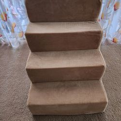 New Foam 24 Inch 4-Step Step Pet Stairs, Pet Ramp for Cats and Dogs