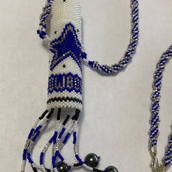 Dallas Cowboys Beaded Chapstick Holder
