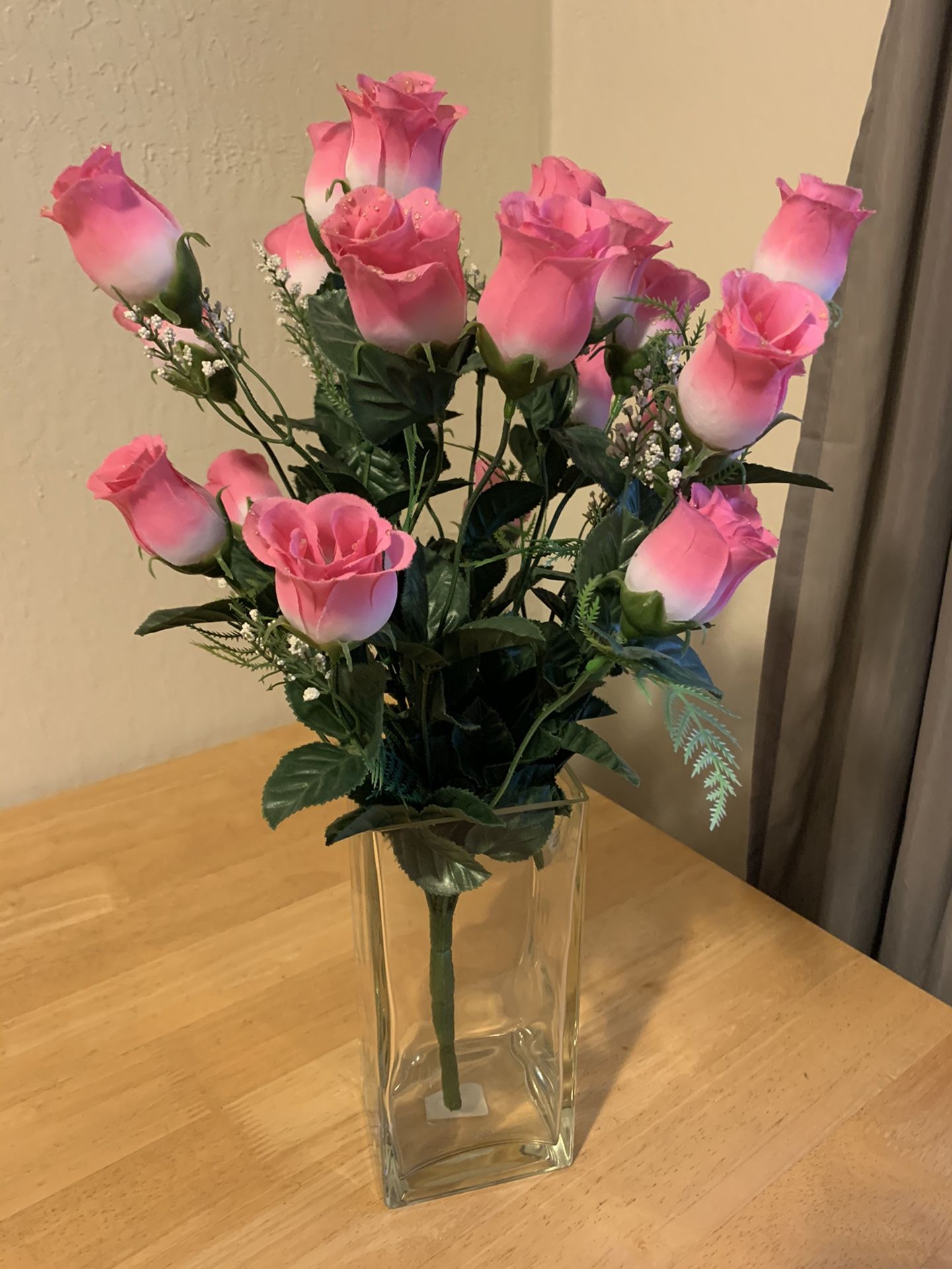 Artificial flowers in a vase