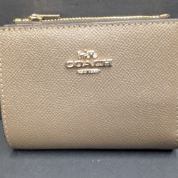 COACH Bifold Wallet Gold/Taupe