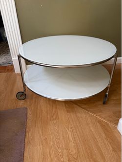Vintage IKEA STRING white coffee table  15”H & 30”D