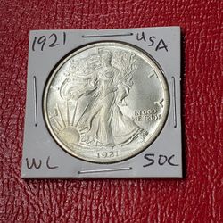 1921  Walking Liberty 50C Antique Restrike Coin