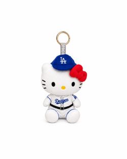 Dodgers hello kitty bag charm plush