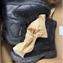 Ace Unisex Defense Water Resistant 8 in. Work Boots - Composite Toe-Black Size 6.5(M)