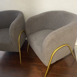 Yaheetech Boucle Arm Chairs