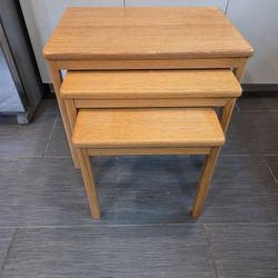 Danish Oak Nesting Tables 