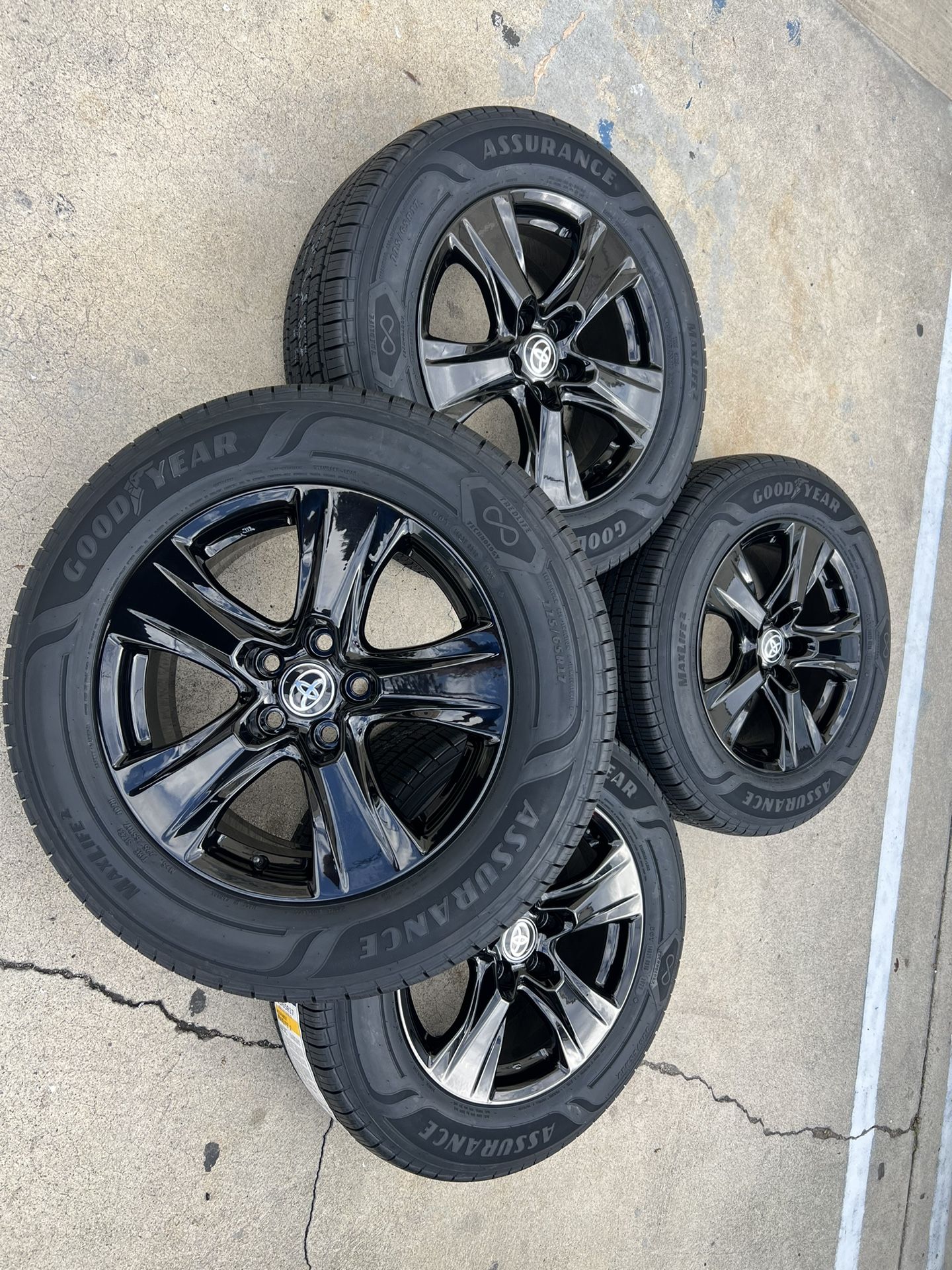 New Toyota RAV4 Rims And Tires 17” Gloss Black Oem Factory Wheels Rines Y Llantas Nuevas Fits Rav4 Sienna Highlander Tacoma Rav 4
