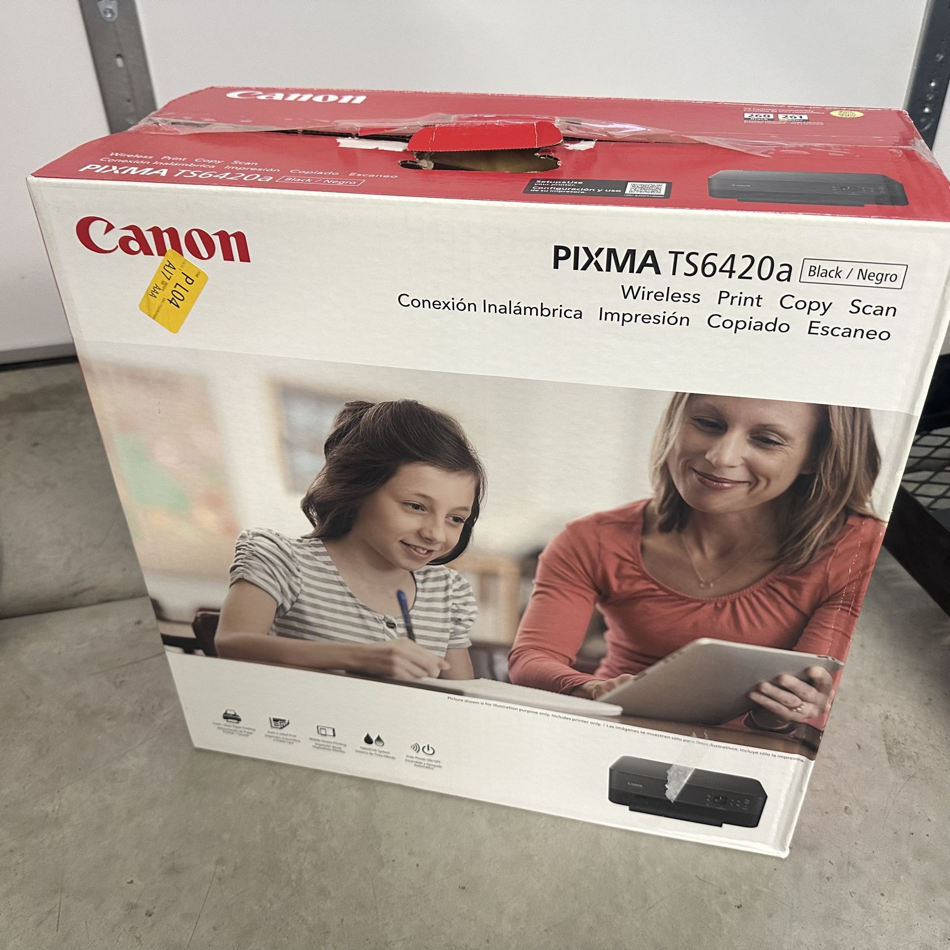 Canon Pixma TS6420a Black Wireless Printer Copier Scanner New