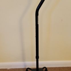 Black Adjustable Quad Walking Cane