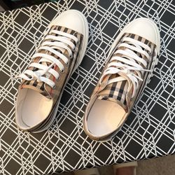 Burberry Jack Vintage Check Canvas Sneakers