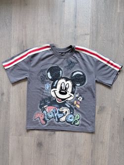 Super Cool Vintage Street Style Mickey Mouse Sequin Tee