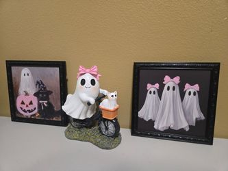 Ghost on bike pink bows