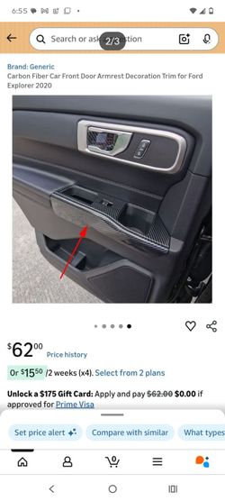 2020-2023 Ford Explorer Carbon Fiber Door Trim