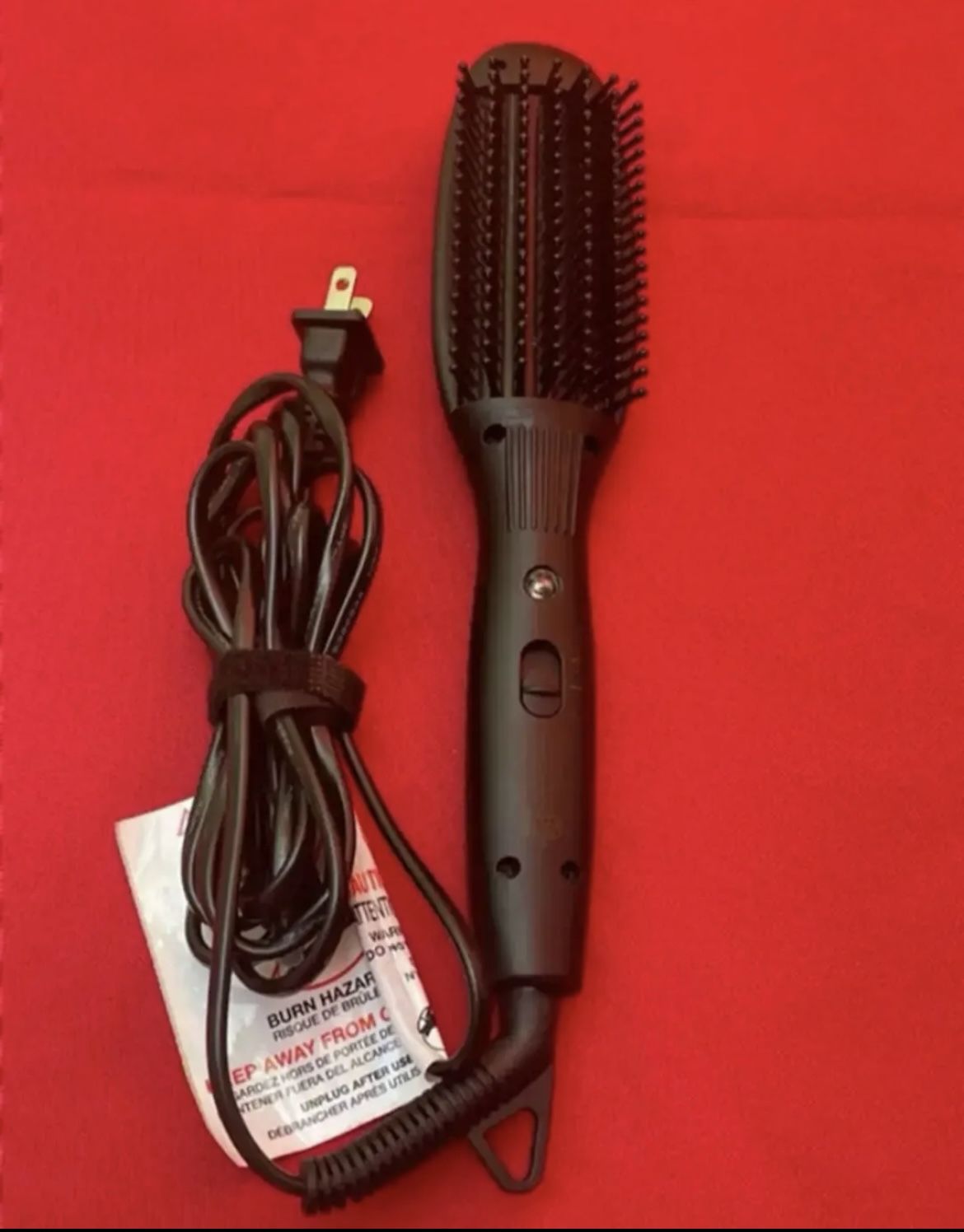 Hair straightening brush