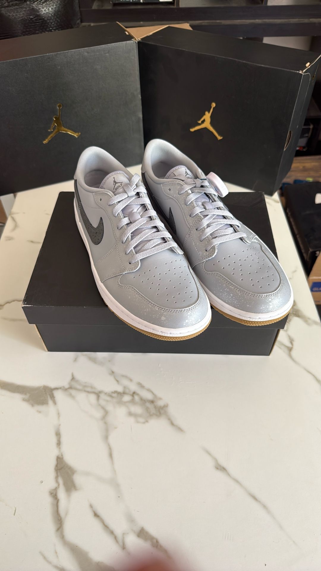Sz 14 Air Jordan 1 Low G - Gray new