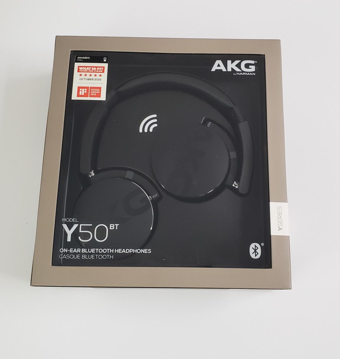 AKG by Harman Y50BT Black On Ear Bluetooth Headphones New