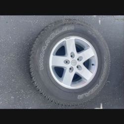 1 — 255/75r17 Jeep Cherokee Rim Wheels 5x127 5x5 100% New Tires Treads!!!