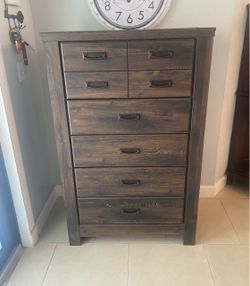 Dark Brown Five Drawer Chest