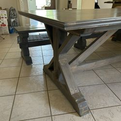 Modern  Farmhouse Style Dining Table 8 Foot Long