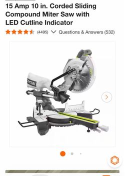 15 Amp 10 in. Corded Sliding Compound Miter Saw with LED Cutline Indicator
