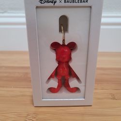 Disney x Baublebar Mickey Mouse Keychain Bag Charm Red
