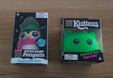 New NeeDoh Polar Glow Penguin, Knittens - $28 Each