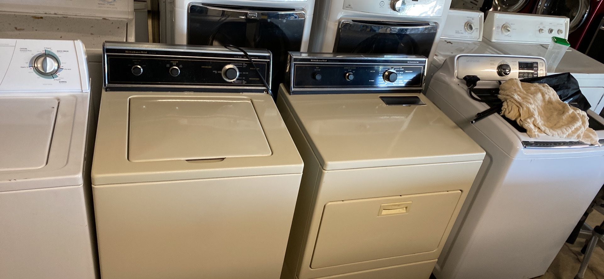 KitchenAid Washer&Dryer SuperCapacity 1yr Warranty 36yr Same Location Credit Cards Welcome Delivery Available