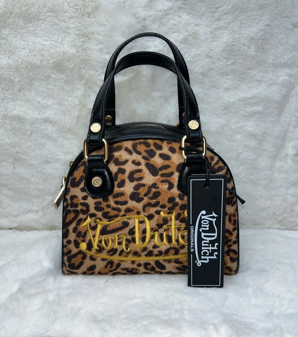 Von Dutch Leopard Cheetah Print Mini Bag 🤎