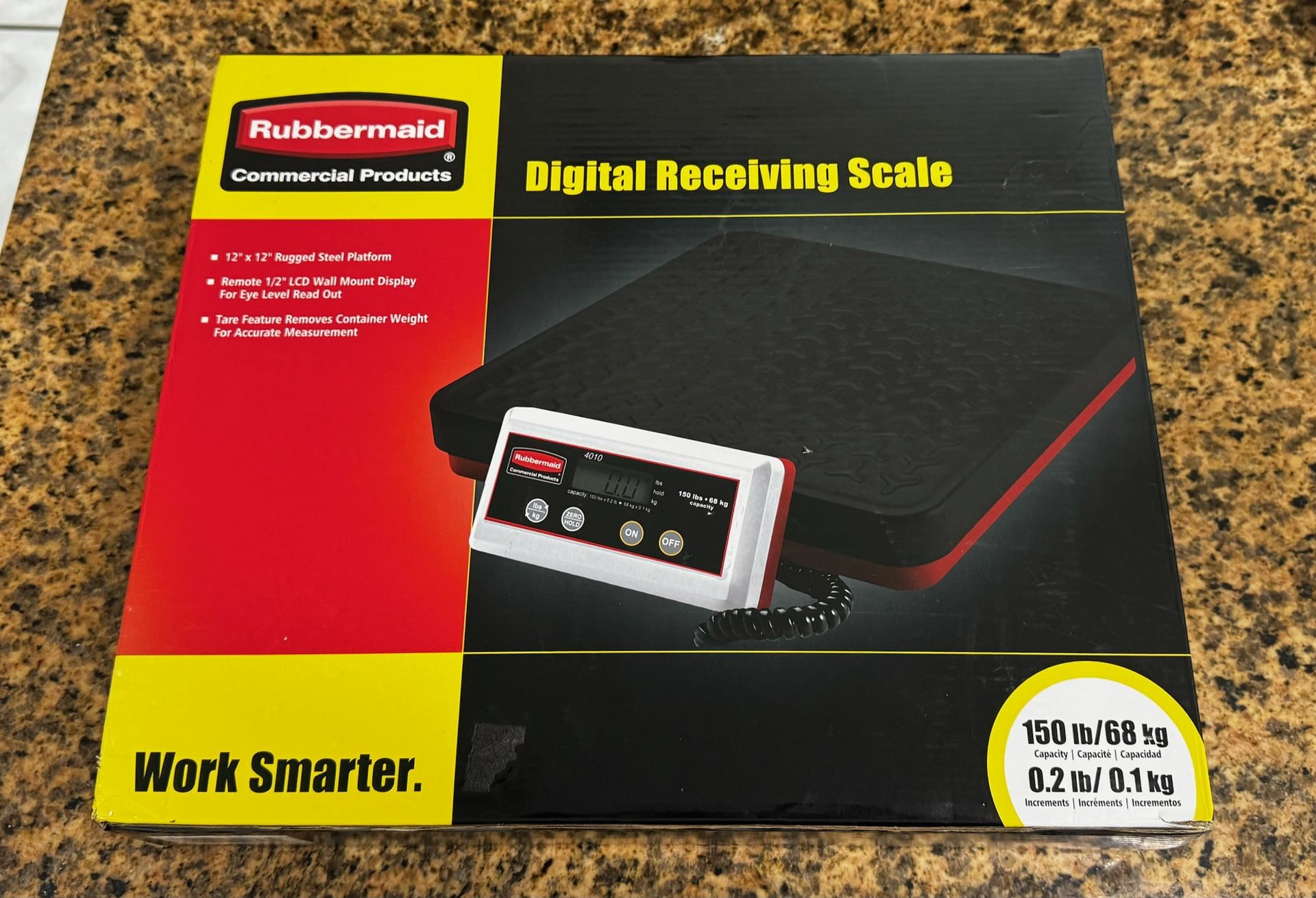 RUBBERMAID Digital Receiving Scale ✔️ 12” x 12” Rugged Steel Platform