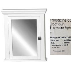 Zenith
Early American 22-1/4 in. W x 27 in. H x 5-7/8 in. D Framed Surface-Mount Bathroom Medicine Cabinet in White