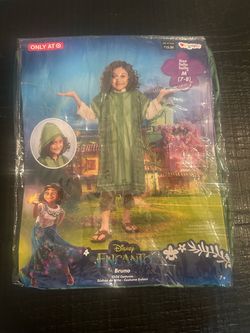 New Disney Encanto Bruno Costume Hooded Pancho Size Medium 7-8