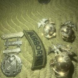 Antique Military Items Gold And Silver