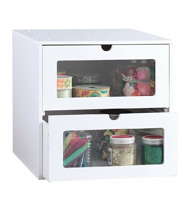 Arts & Crafts Storage Cube w/ Clear Front Panels