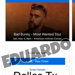 Tickets Bad Bunny Dallas Tx May 04 With EARLY ENTRY PACKAGE