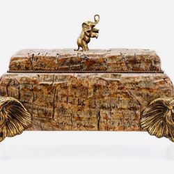 Maitland-Smith (American, founded 1985-). Elephant motif rectangular Box