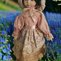 Heritage Mint Collection Porcelain Doll 17" Doll with Stand and Tags