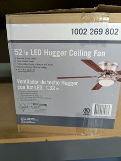 NEW IN BOX Hampton Bay 52-in LED hugger ceiling fan