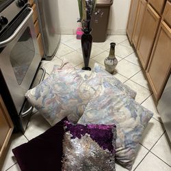 Purple Decorations &pillows Sold Together $50 Or Separately.