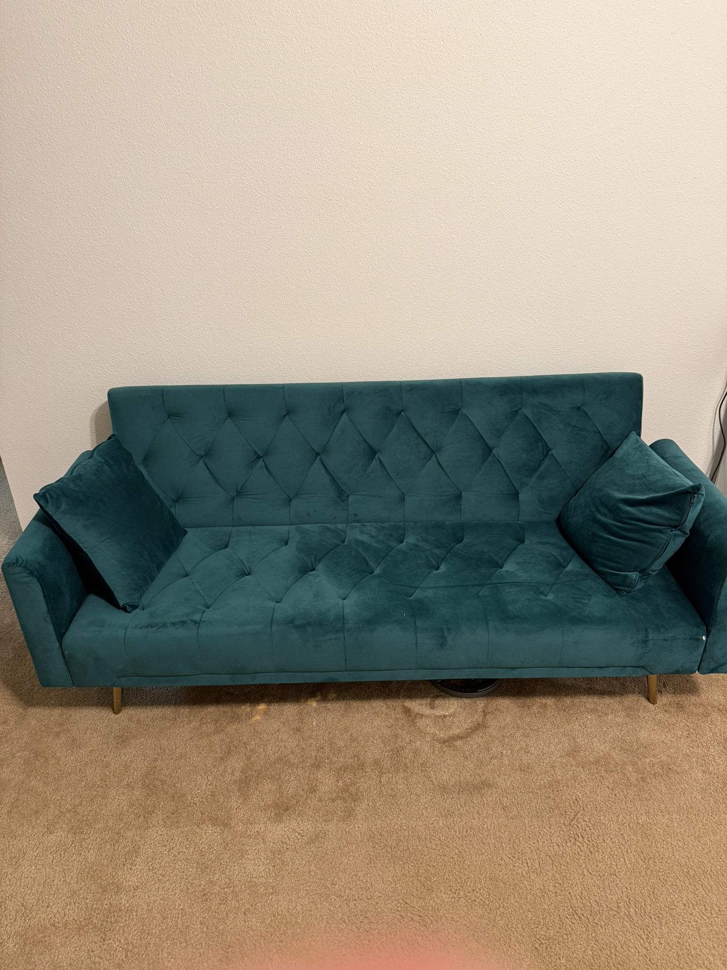 Forrest Green Velvet Couch
