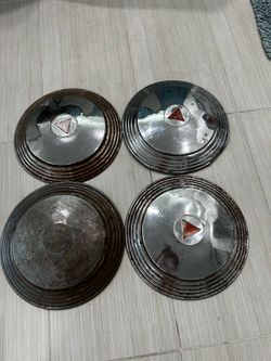 Used set of 4 OEM 12 7/8” Hubcaps 1(contact info removed) Hudson Hornet/Wasp/Jet Liner