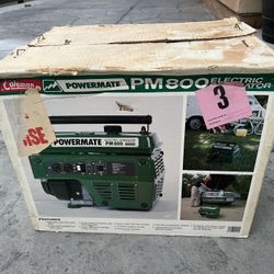 New coleman powermate generator pm800 quiet 