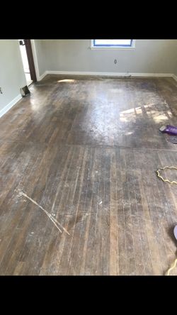 Wood floor refinishing